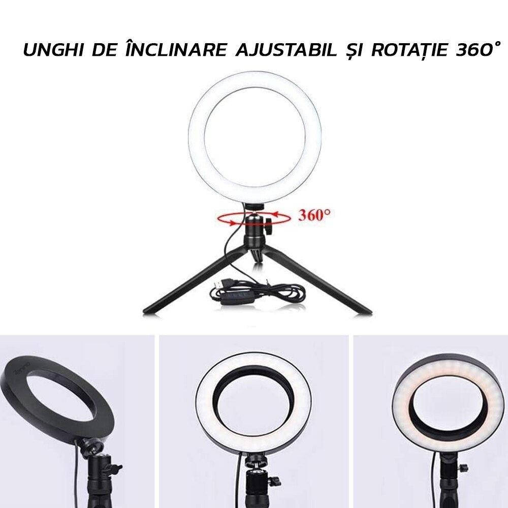 Lampa Circulara Ring Light Zenino Diametru Cm Inch Led