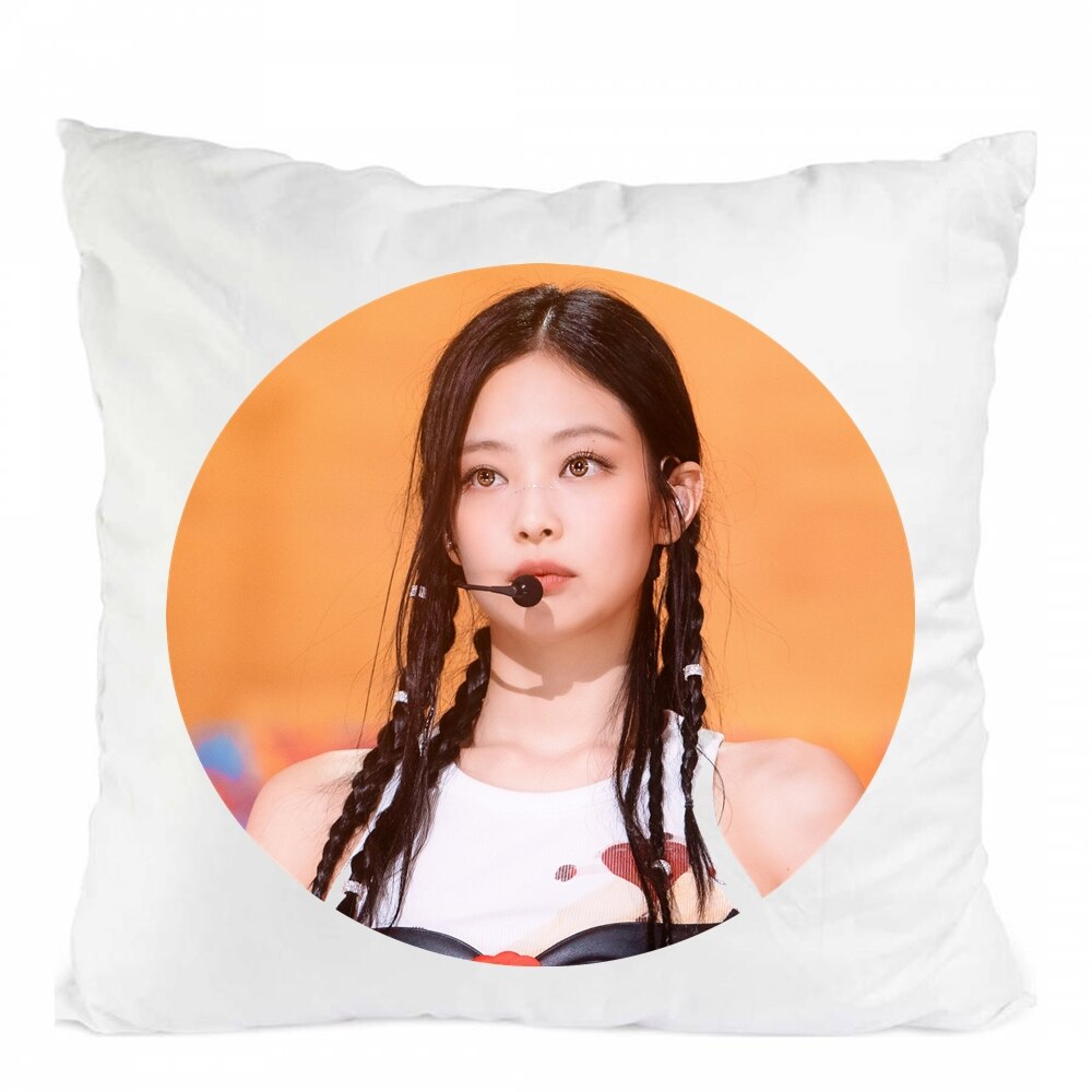 Perna Personalizata Blackpink Jennie Born Pink Poliester Alb 40 X 40