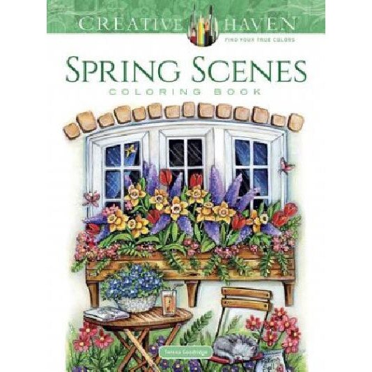 Creative Haven Spring Scenes Coloring Book Teresa Goodridge Emag Bg