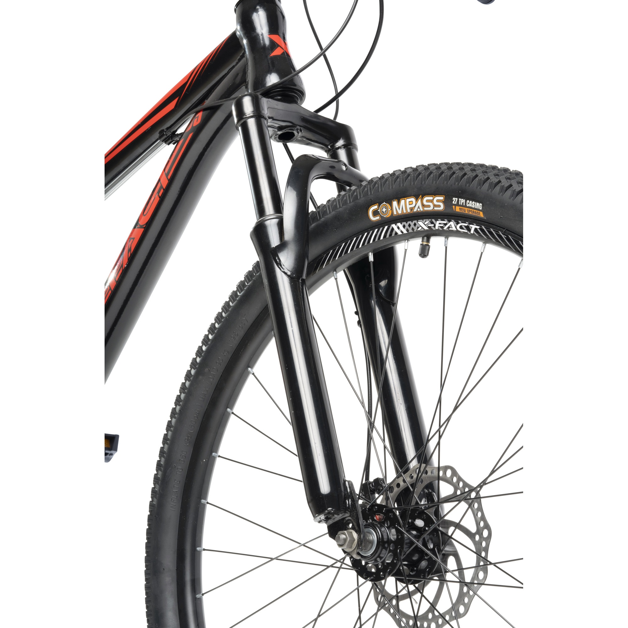 Bicicleta MTB Pentru Adulti X Fact Escape 27 Inch Negru Rosu 18