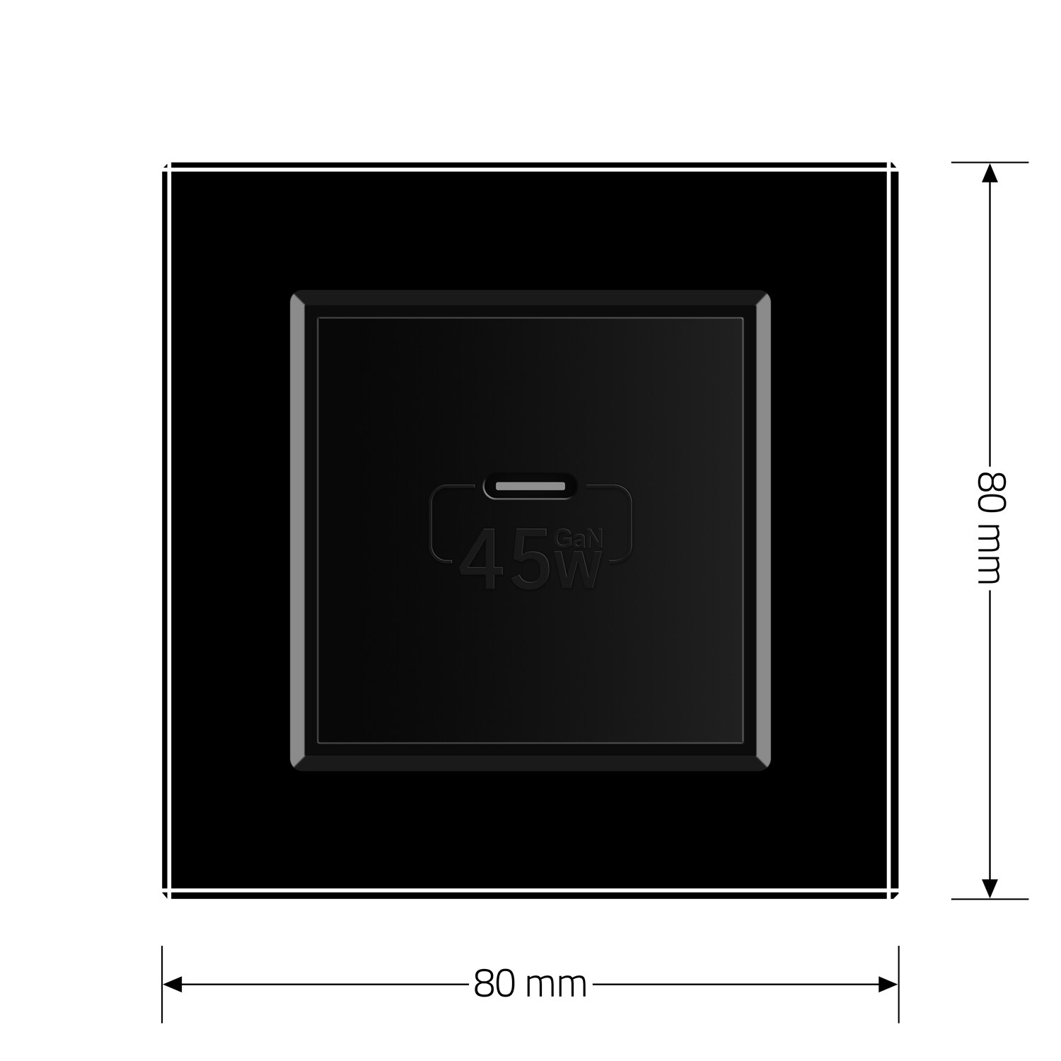 C77USBCB LIVOLO QC PD 45W USB type C fali töltőaljzat fekete