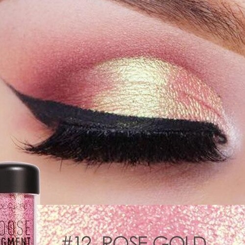 Pigment Fard De Ochi Focallure Eyes Loose Pigment 12 Rose Gold EMAG Ro