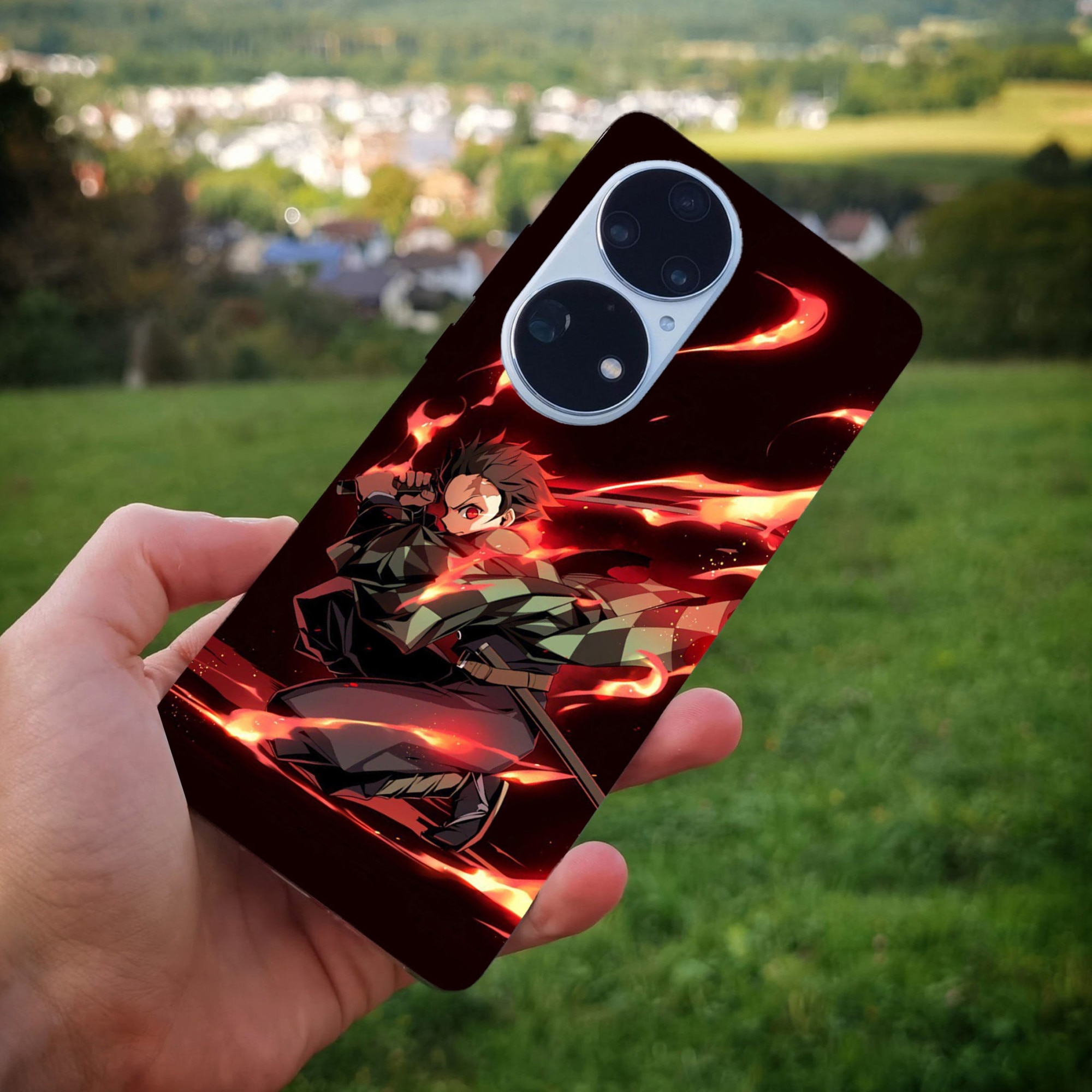 A Burkolat Kompatibilis A Huawei P50 Pro Demon Slayer Tanjiro Modellel