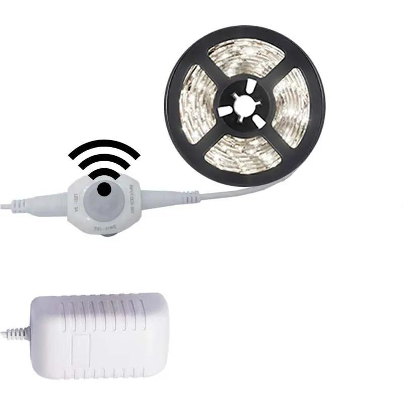 Banda Led Cu Senzor De Miscare Lumina Rece V Adaptor Priza M