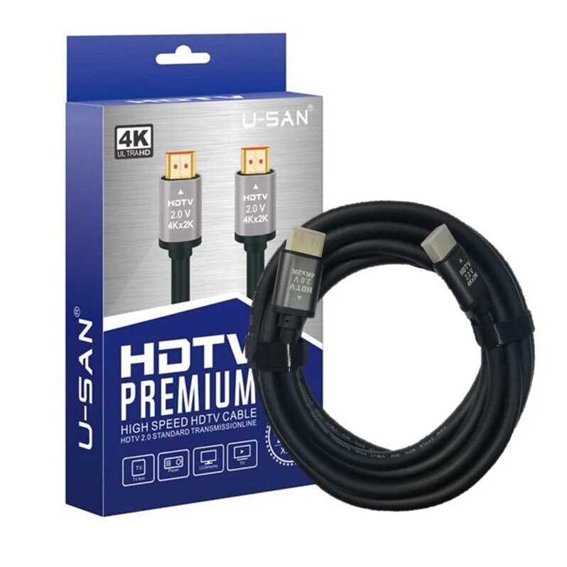 Cablu Premium HDMI 2 0 High Speed 4K Placat Cu Aur 60 Hz Ethernet