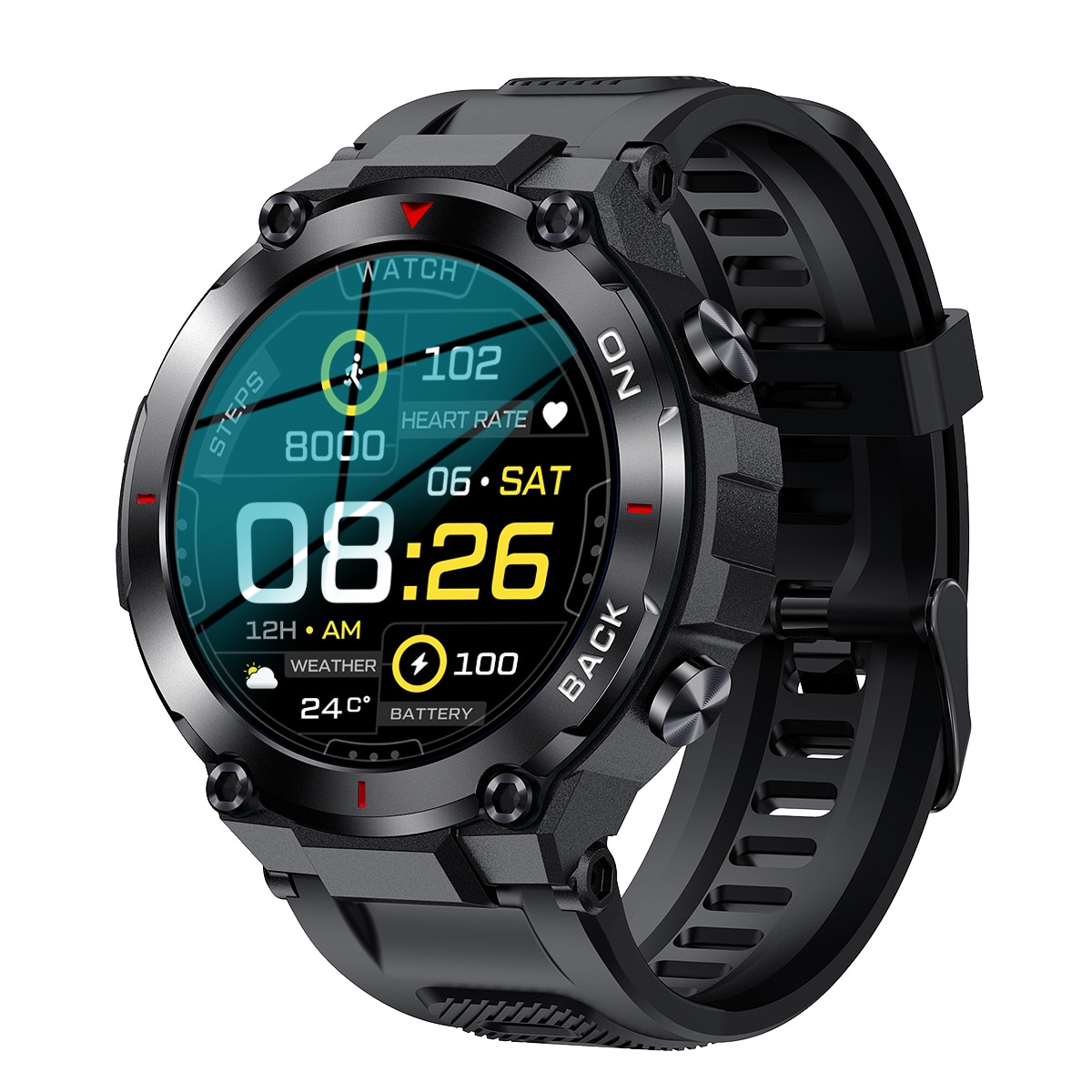 Ceas Smartwatch Barbati TechONE K37 Tactics 1 32 Inch IPS HD GPS