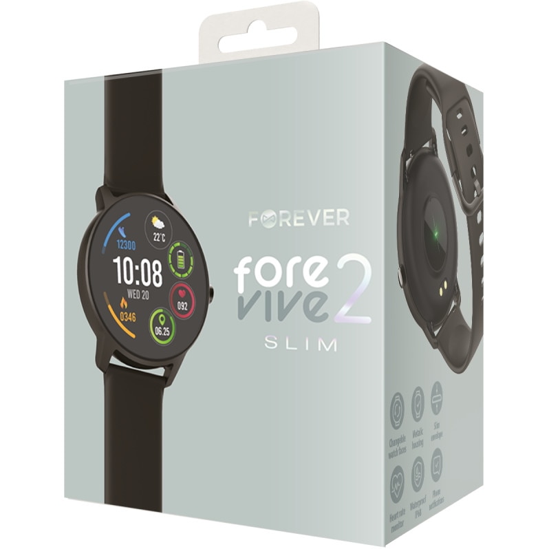 Forever Smartwatch Forevive Slim Sb Negru Emag Ro