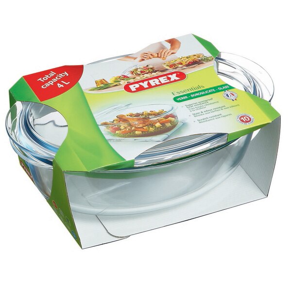 Pyrex óvális hőálló edény fedővel 4 liter eMAG hu