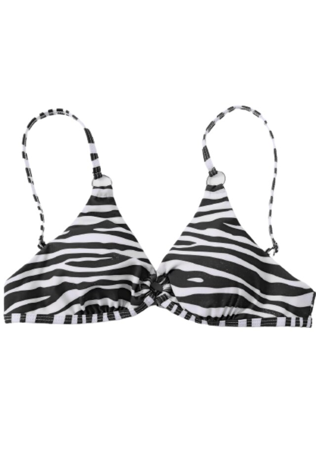 Costum De Baie Dama Party Chili 2 Piese Bikini Imprimeu Zebra