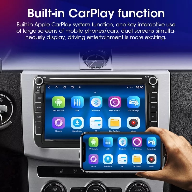 Navigatie Android 4 GB RAM Si 64 GB Memorie Cu Carplay Pentru VW Golf 5