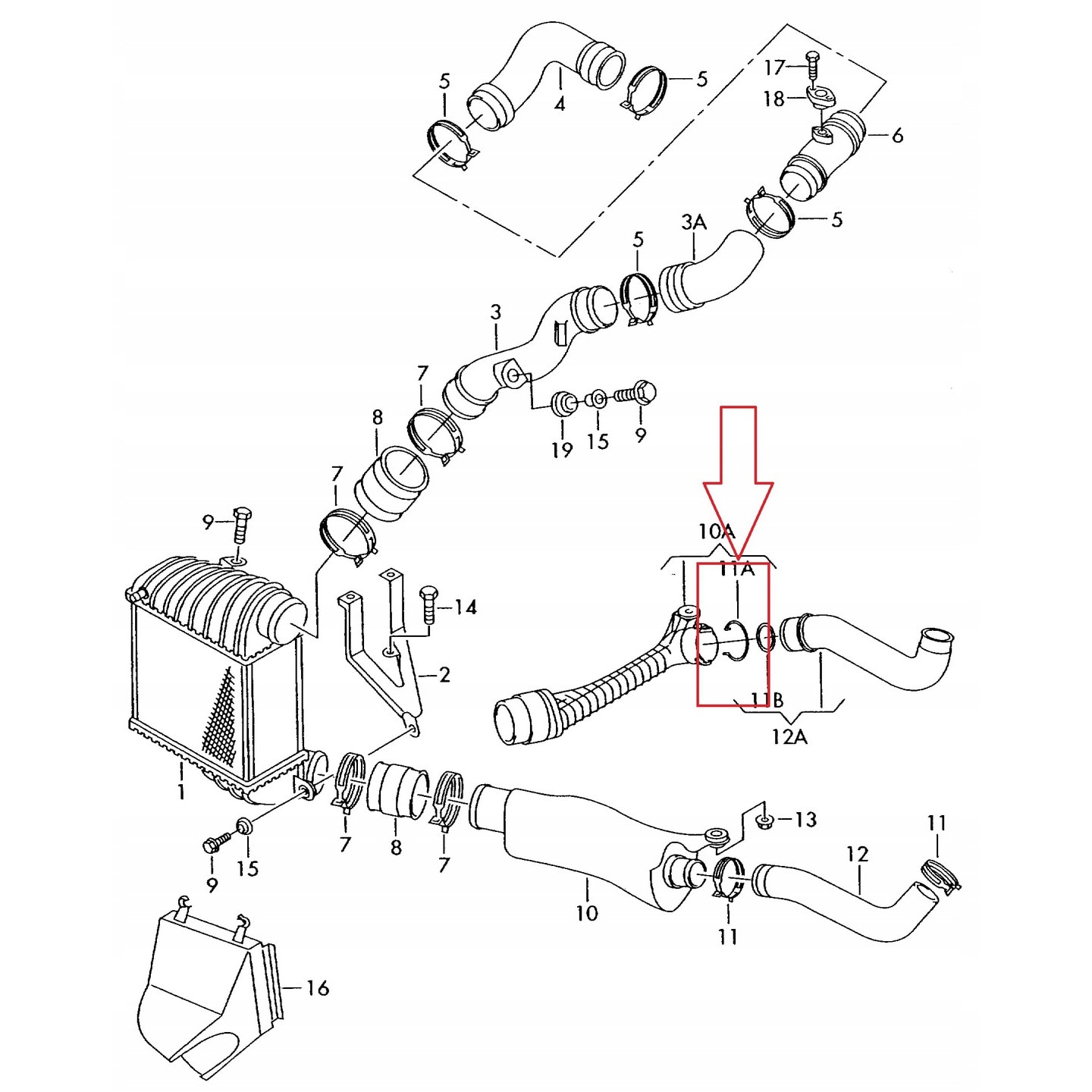 Clema De Protectie A Tubului Turbinei Turborury Audi A A A Seat