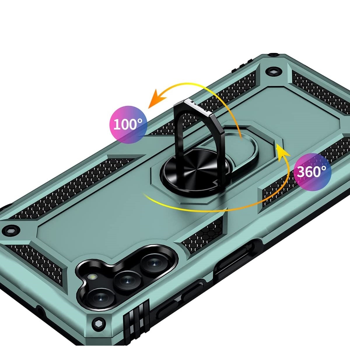 Husa Antisoc Hybrid Armor Cu Inel Si Placuta Metalica Compatibila Cu