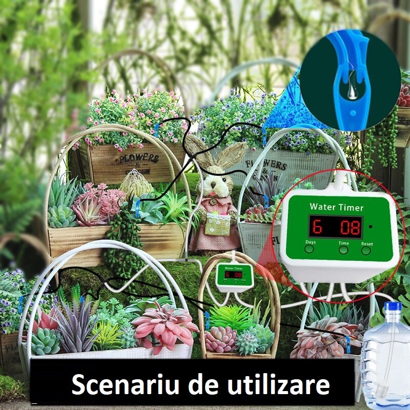 Sistem De Irigare Automat Pentru Plante AxaCube Set Pentru 12 Ghivece