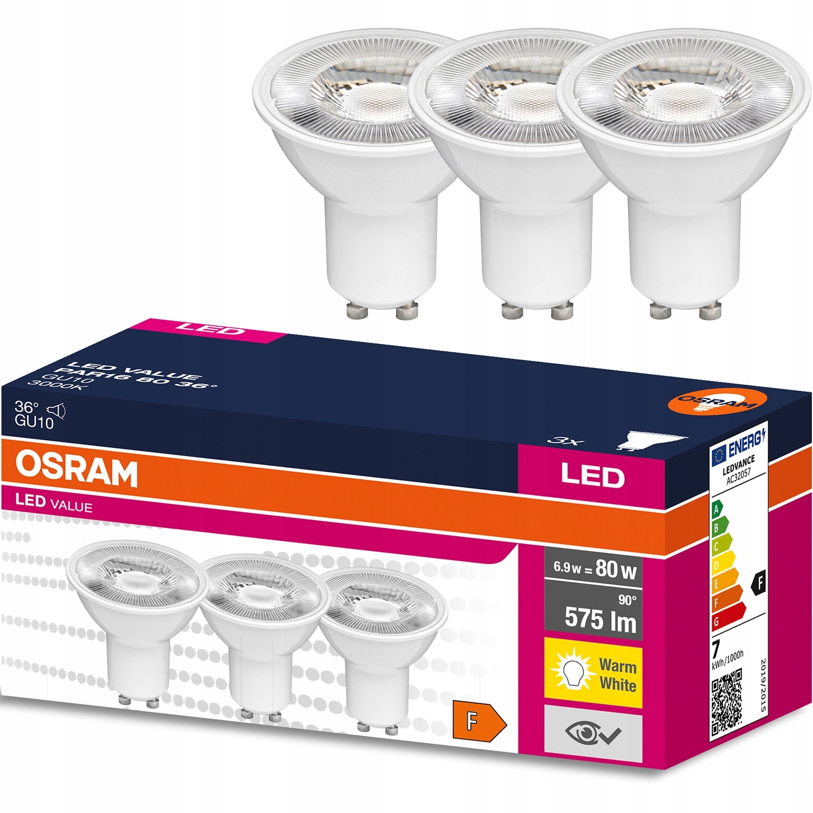 Set X Becuri Led Osram Gu W W Lm K Alb Cald Emag Ro