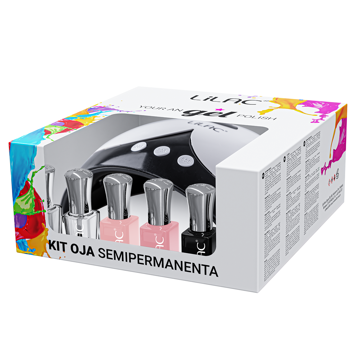 Kit Oja Semipermanenta Lilac Nude 6 Oje Nr 1 EMAG Ro