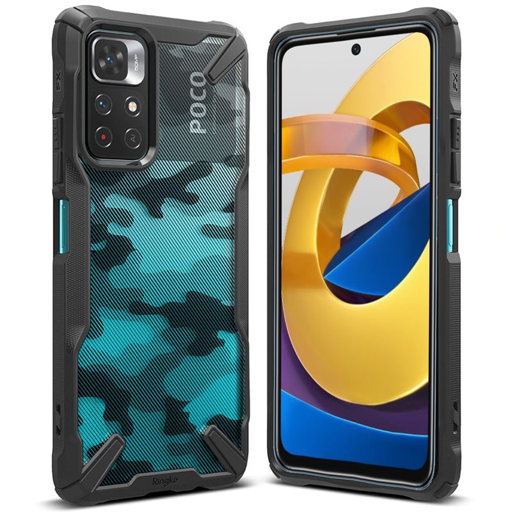 Кейс за Xiaomi Poco M4 Pro 5G Ringke Fusion X Design Black Camo eMAG bg