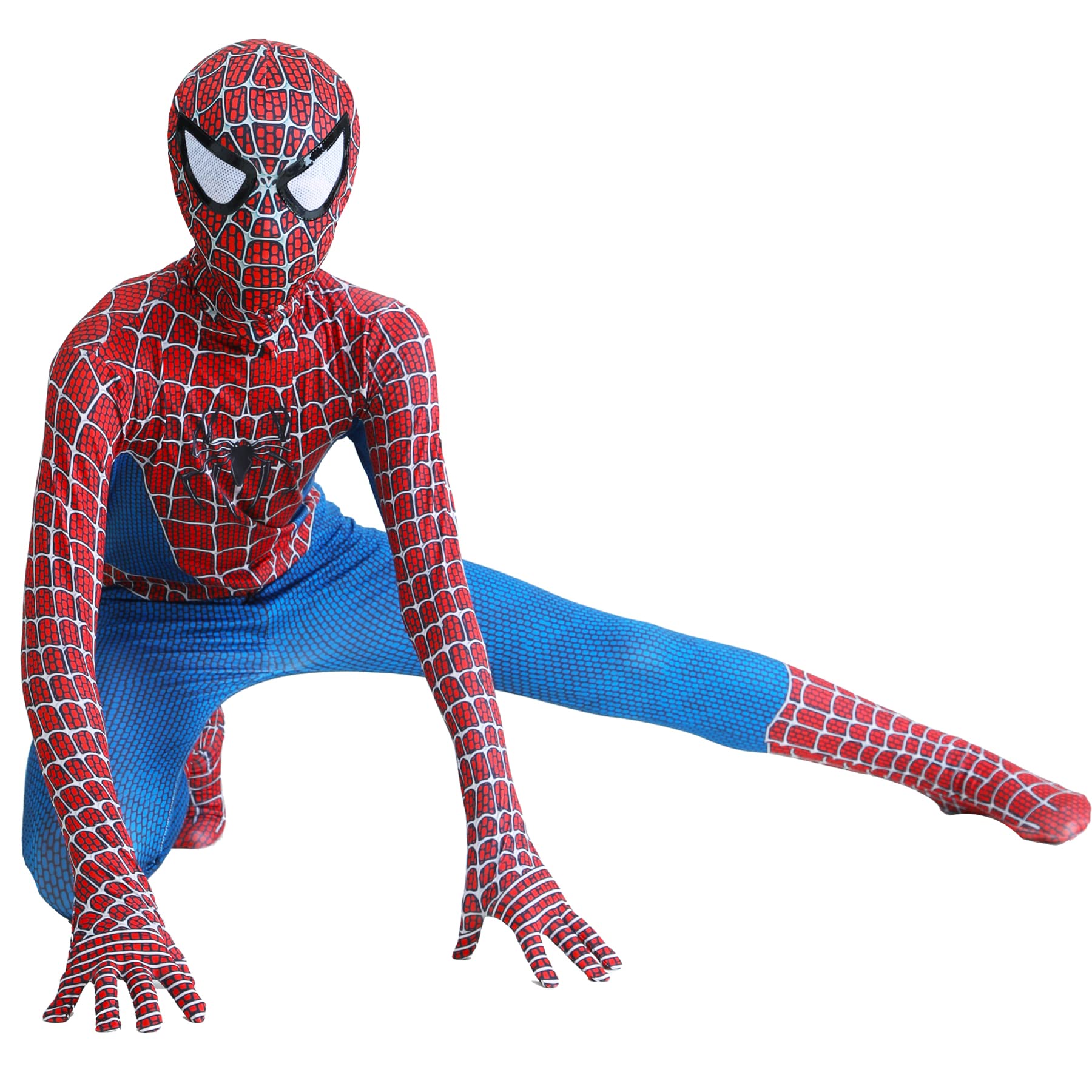 Costum Carnaval Copii Spiderman Party Chili Marvel Cu Cagula Rosu