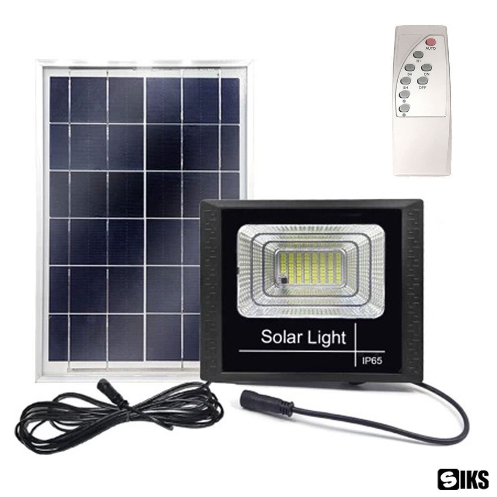 Proiector LED SIKS De Exterior De 25W Cu Panou Solar Telecomanda Cu