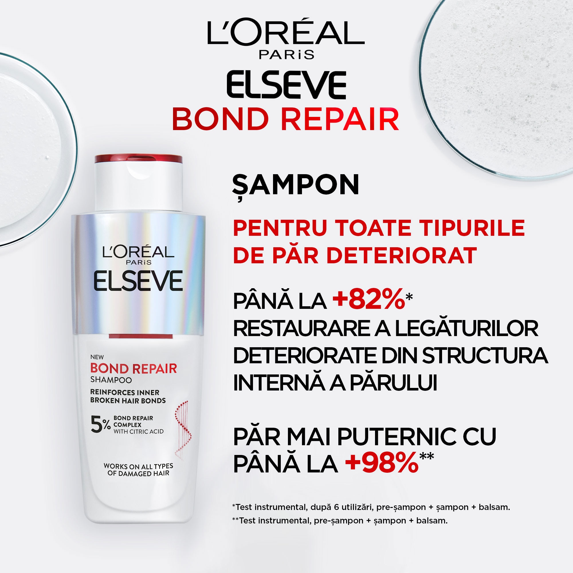 Set L Oreal Paris 2x Sampon Elseve Bond Repair Pentru Par Deteriorat