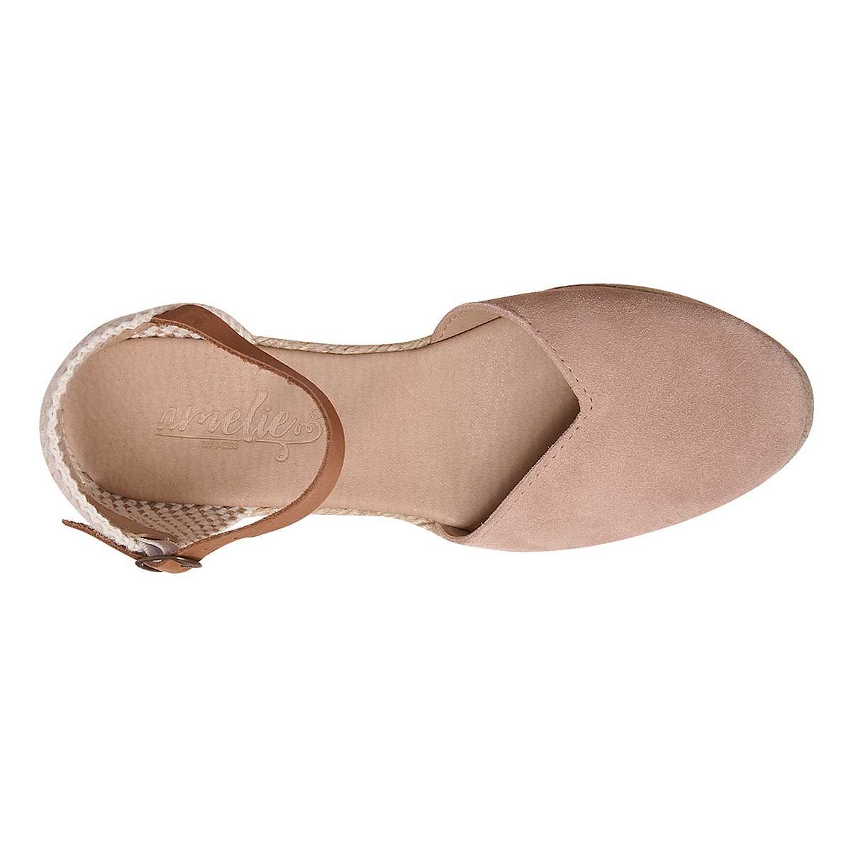 Sandale Dama Cu Talpa Wedge Sabrine Piele Intoarsa Nude Eu Emag Ro