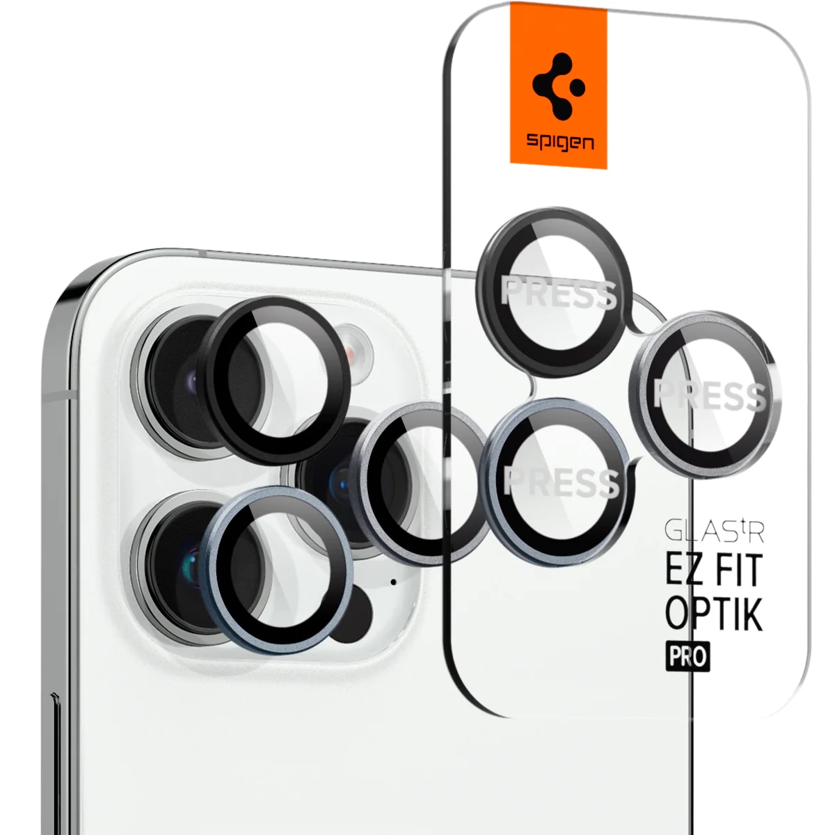 Set Protectii Sticla Camera Foto Spigen Optik Ez Fit Compatibil Cu