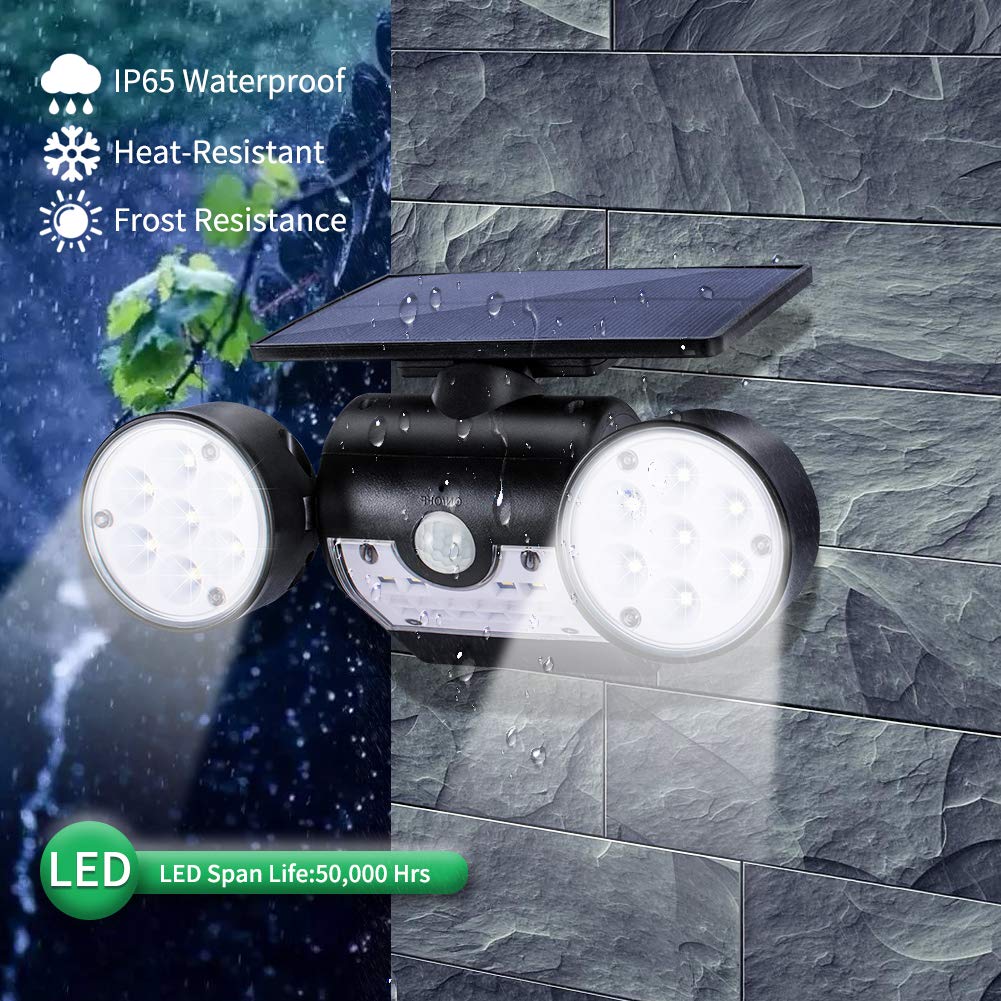 Lampa Solara De Exterior De Spoturi Led Capete Impermeabile