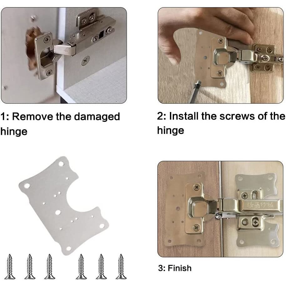 Set 4 Balamale Usa Metal Suruburi Incluse 90 X 50 Mm Argintiu EMAG Ro