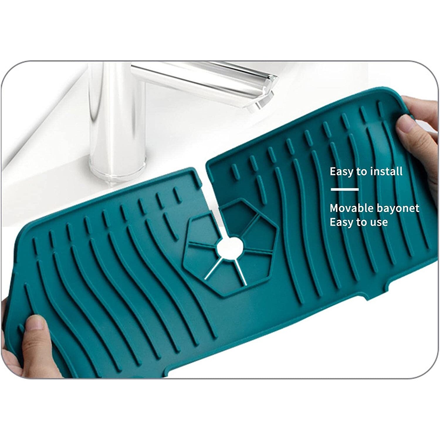 Set Aparatoare De Stropire Pentru Chiuveta Silicon X Cm Verde