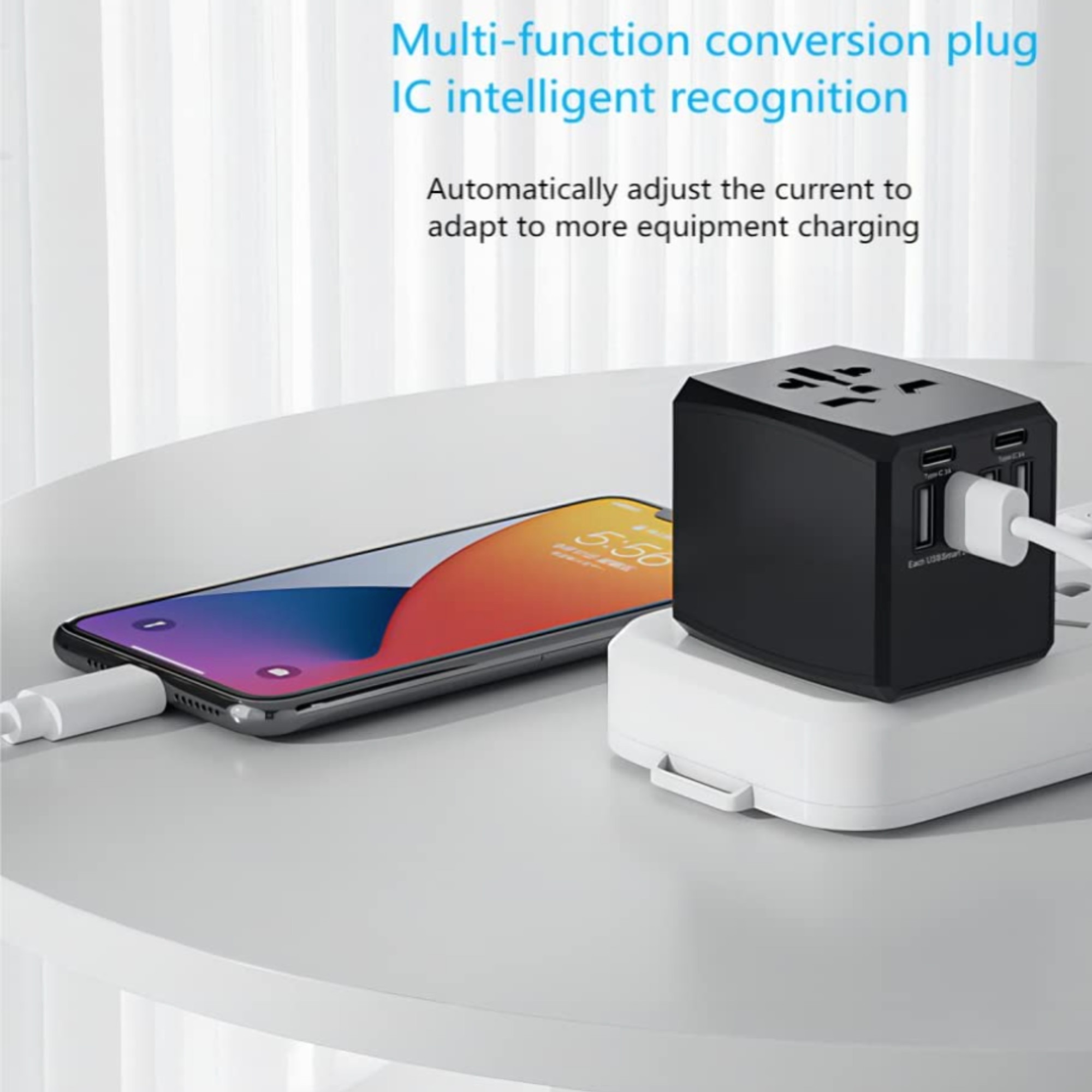 Adaptor Incarcator Convertor Priza Universal De Calatorie Cu Usb Si