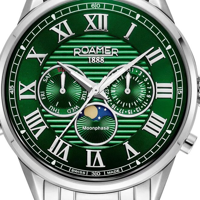 Ceas Barbatesc Roamer Inox Argintiu Verde EMAG Ro