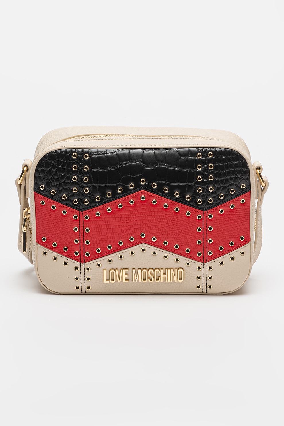 Love Moschino Geanta Crossbody Cu Segmente De Piele Bej EMAG Ro