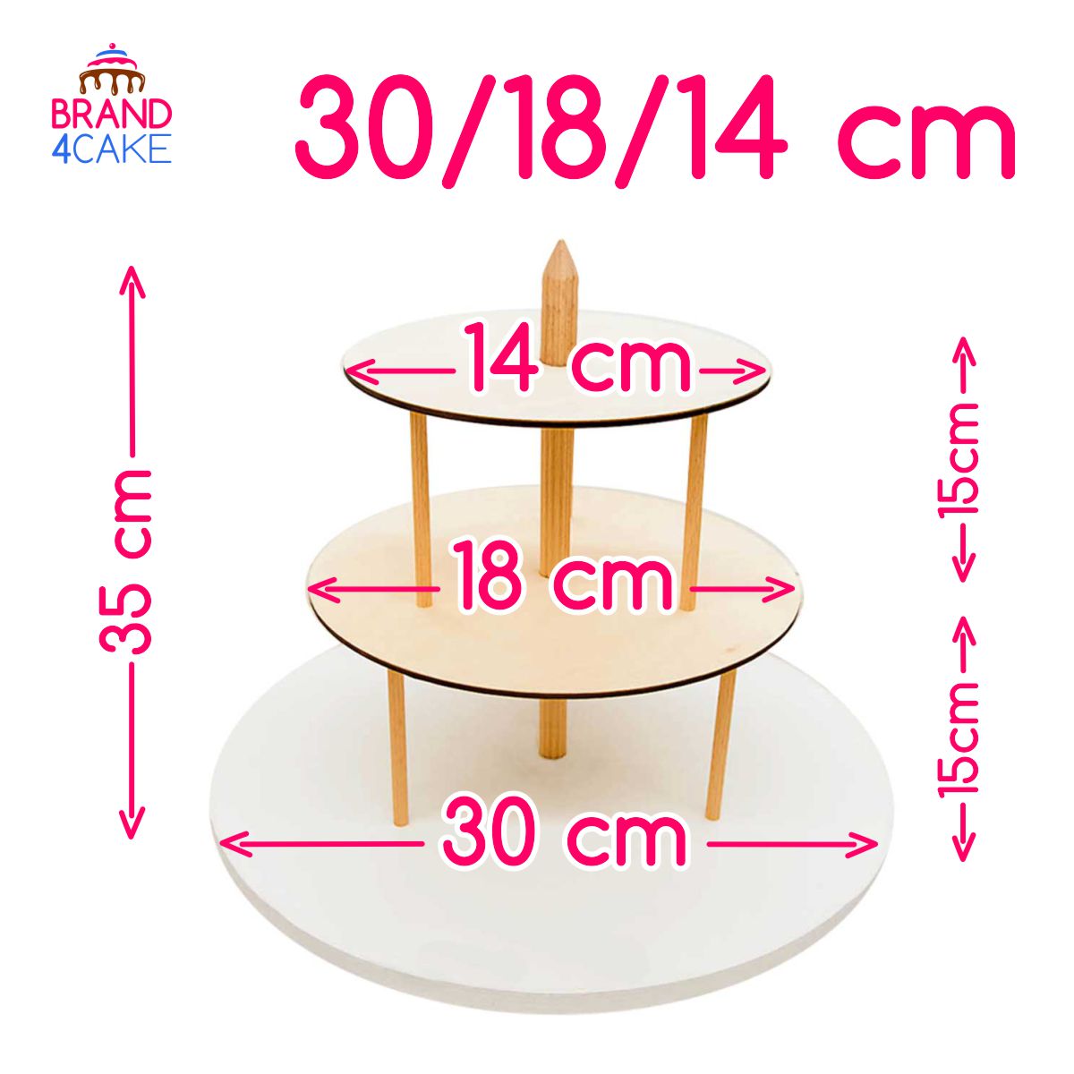 Suport Tort Nivele Brand Cake Cm Lemn Multietajat