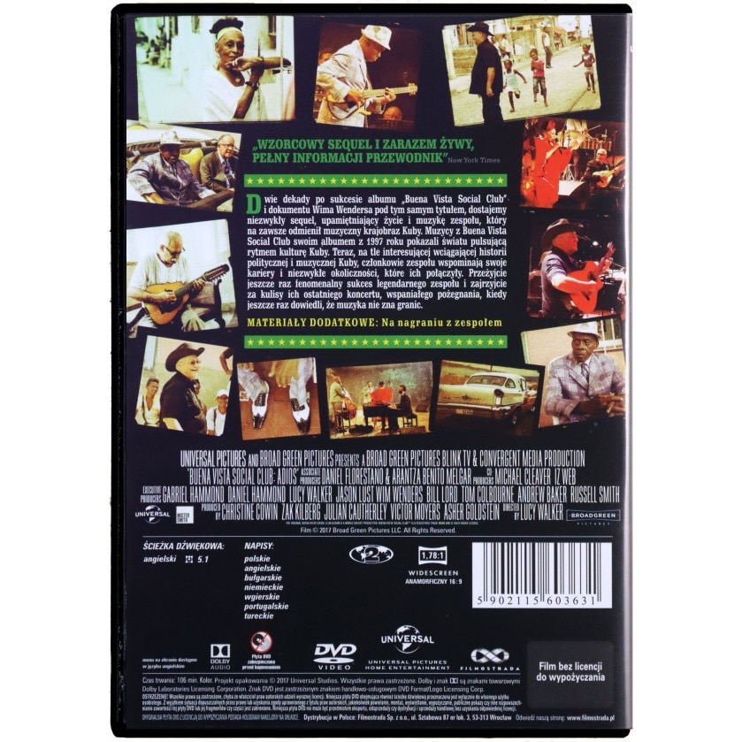 Buena Vista Social Club Adios DVD EMAG Ro