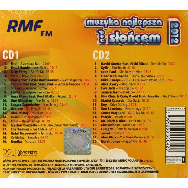 RMF FM Muzyka Najlepsza Pod Słońcem 2012 digipack 2CD eMAG ro