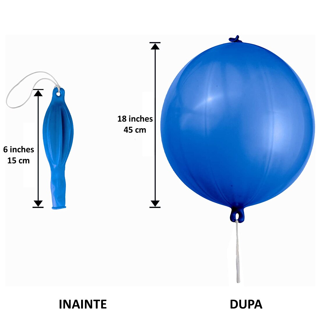 Set 25 Baloane Latex Punch Ball Multicolor 45cm Ropet EMAG Ro