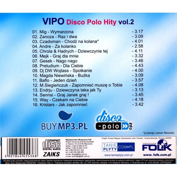 Vipo Disco Polo Hity Vol Cd Emag Bg