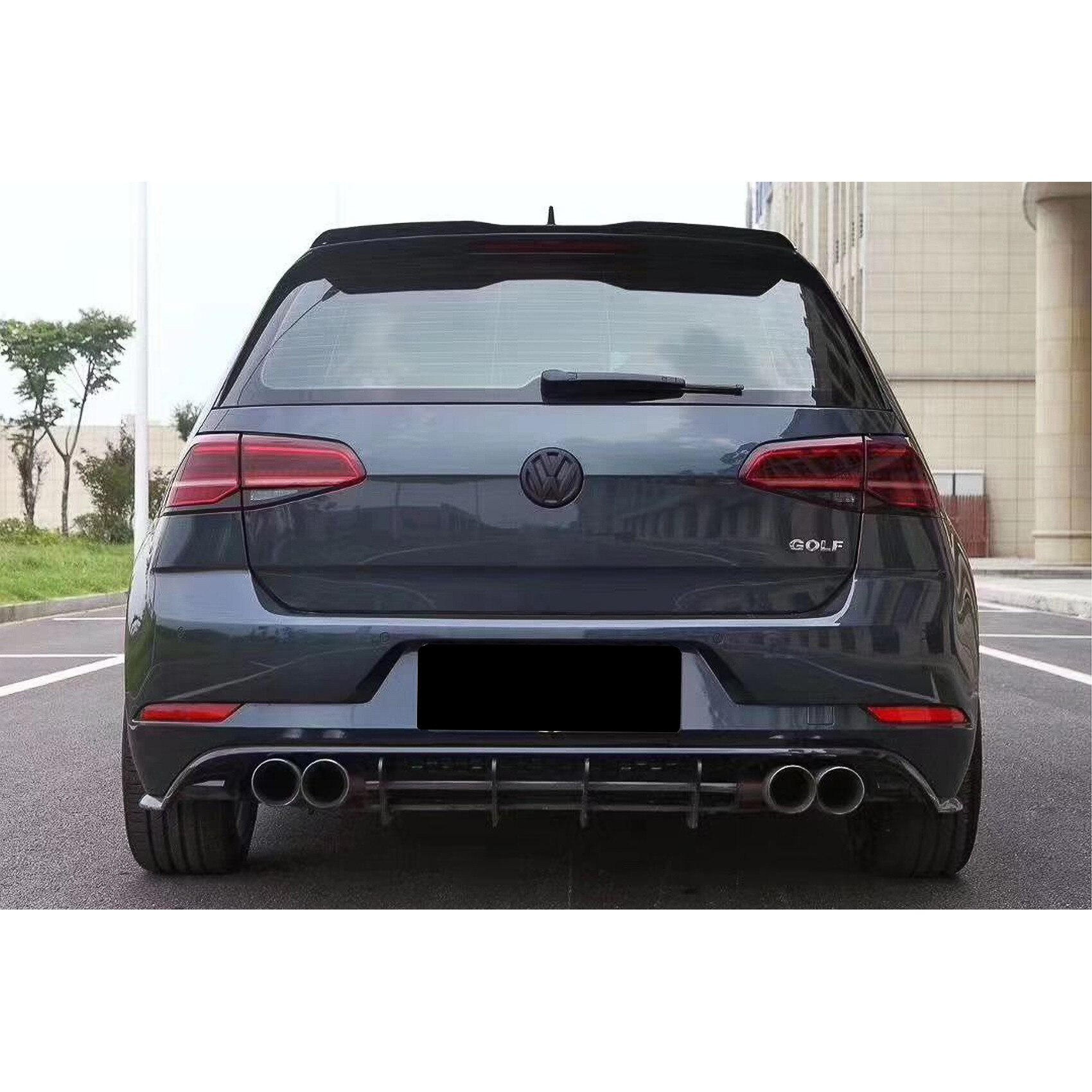 Extensie Difuzor Bara Spate Compatibil Cu Vw Golf Facelift R