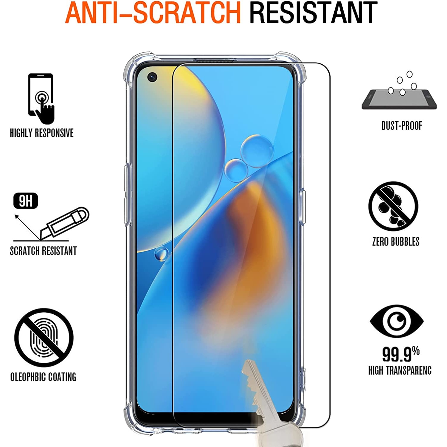 Set Husa Si Folii Protectie Ecran Silicon Sticla Securizata Pentru