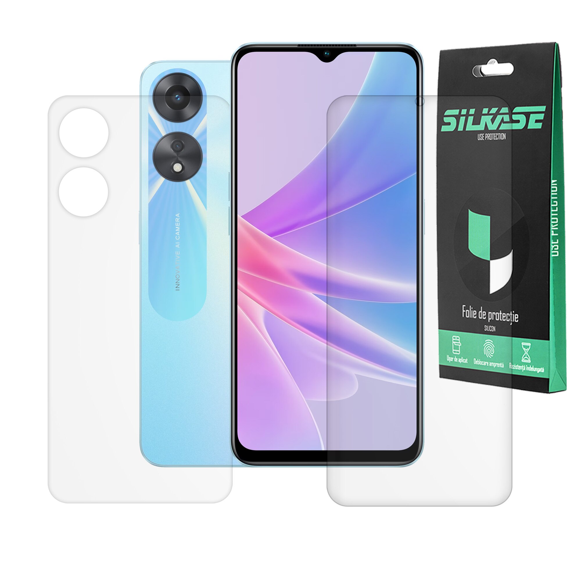 Set Folii Mate Silkase Pentru Oppo A Protectie Telefon Silicon