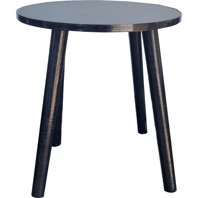 Masuta Cafea Rotunda Housexl Black Coffee Table Din Mdf Diametru