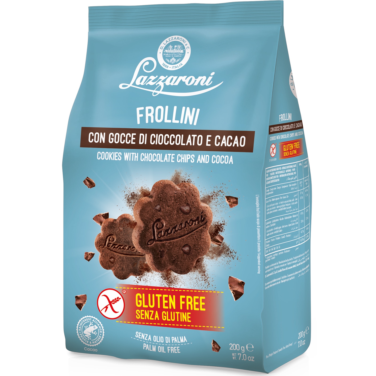 Biscuiti Fara Gluten Cu Cacao Si Ciocolata Lazzaroni G Emag Ro