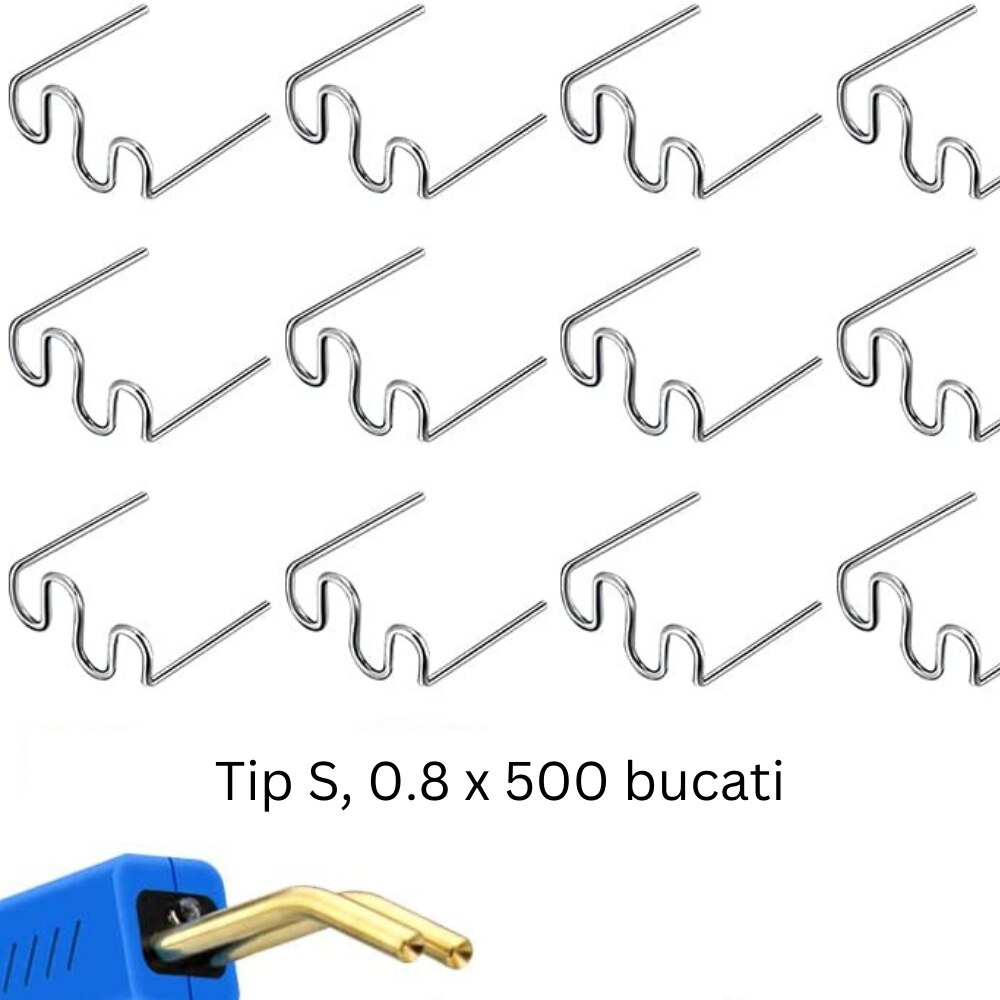 Set 500 Capse Pentru Pistol De Lipit Reparat Si Sudat Plastic Cleme