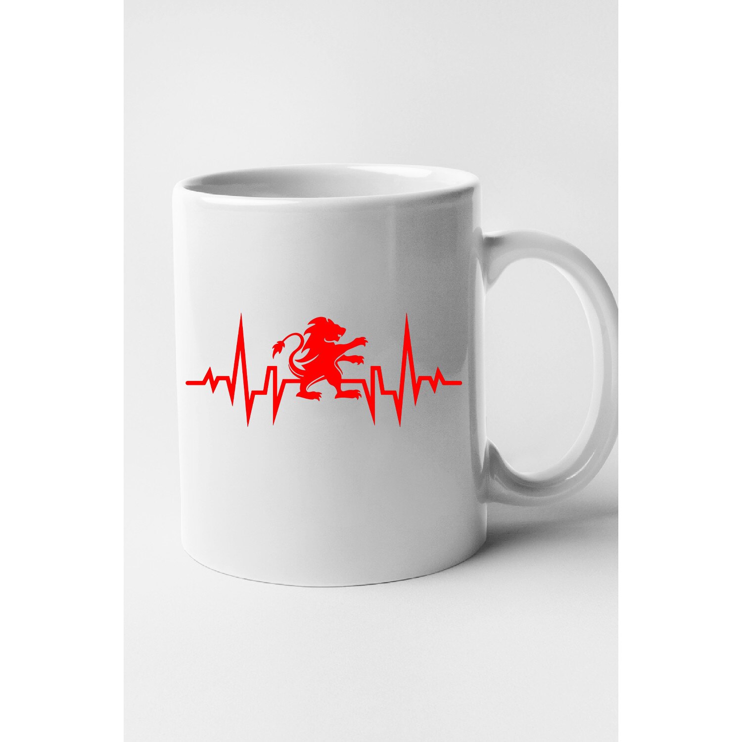 Cana Personalizata Cu Imprimeu Ritm Cardiac Lion Ceramica Ml