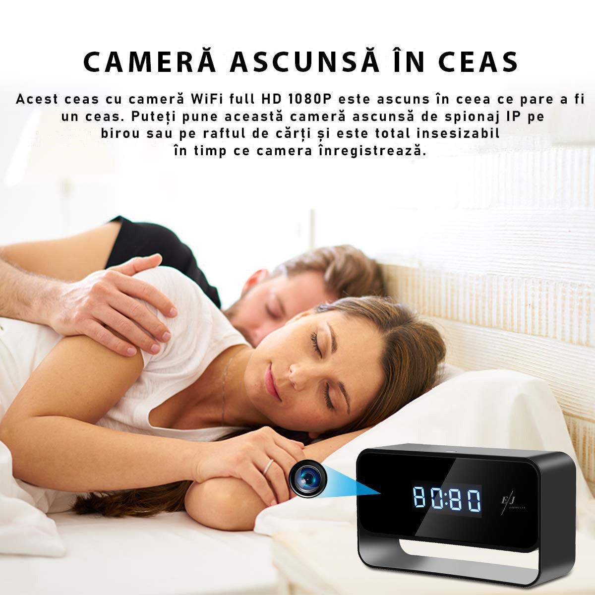 Ceas Spion Cu Camera Ip Wifi Full Hd Infrarosu Model Ap