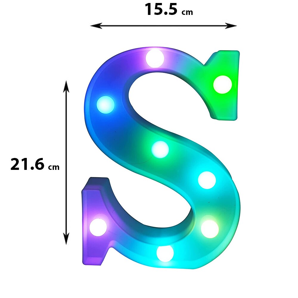 Litera S 3d Luminoasa Led Volumetrica Cu Telecomanda Pentru Controlul