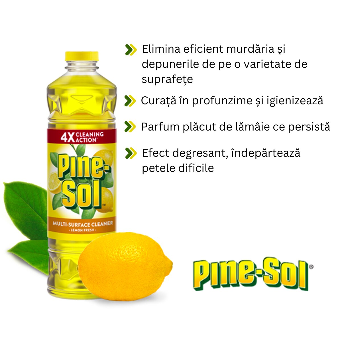 Solutie De Curatat Multisuprafete Pine Sol Lemon Fresh Ml Emag Ro