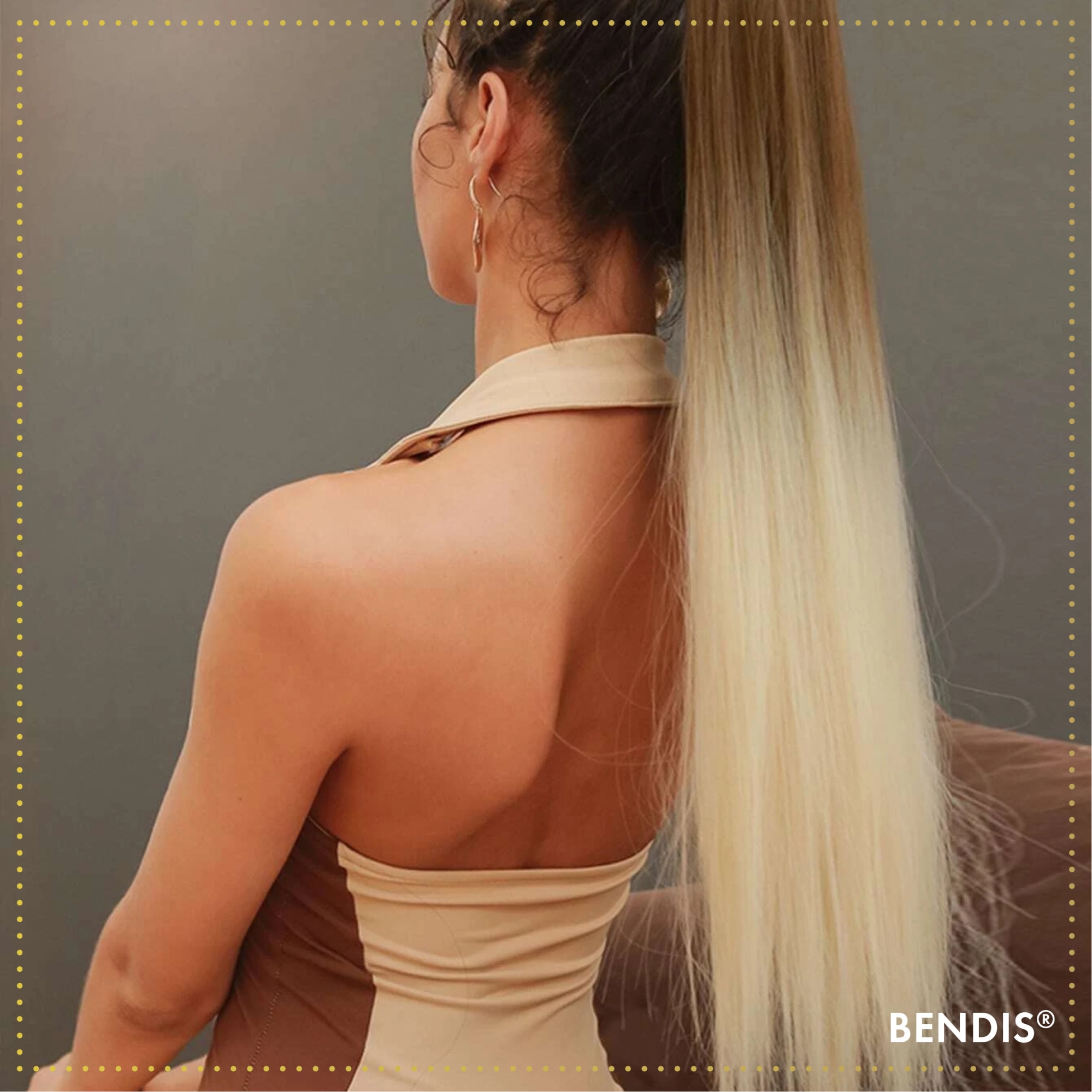 Extensie De Par Coada De Par Tip Ponytail Dama Culoarea Ombre Blond