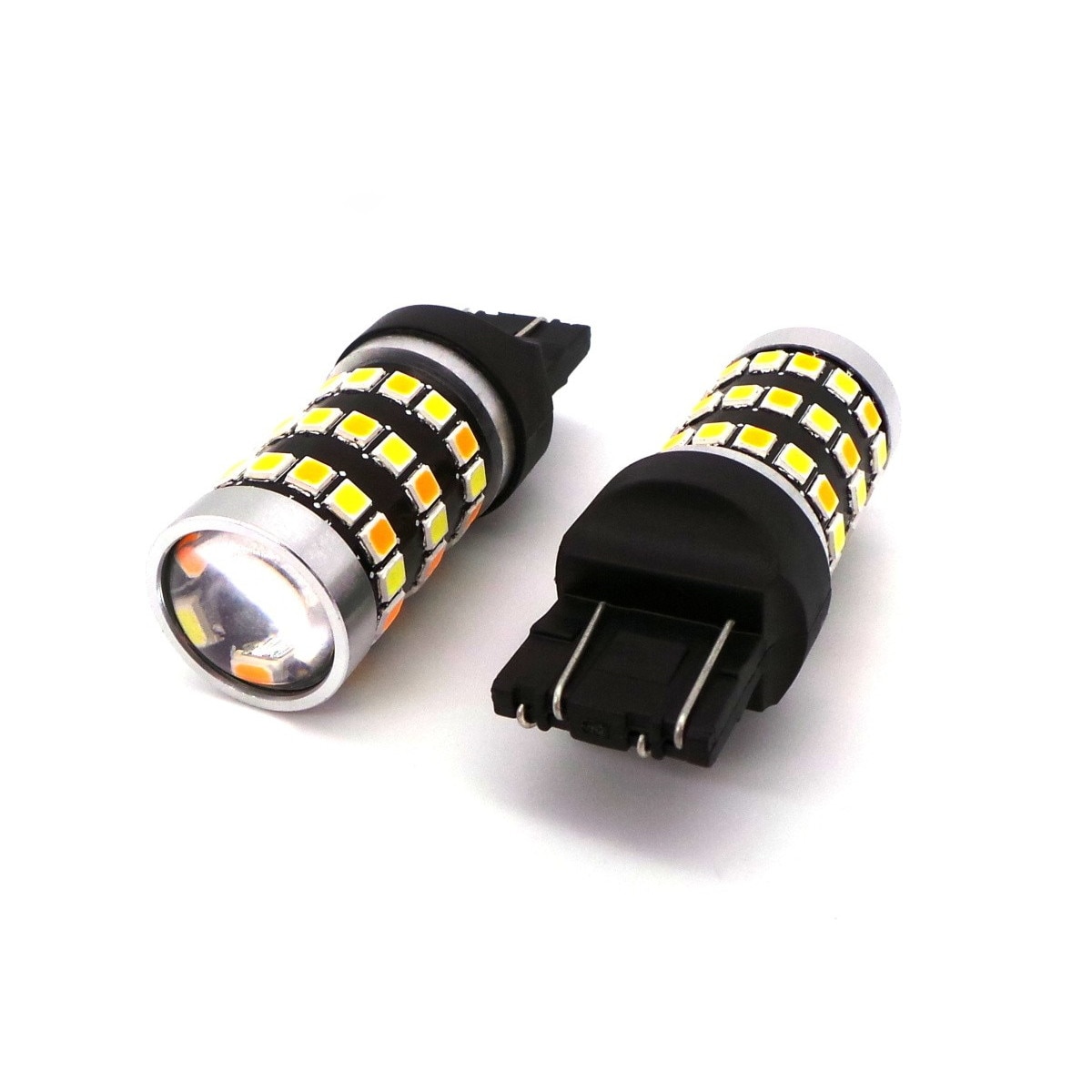 Set Becuri Auto Motoledy Led W W V Canbus Alb Portocaliu