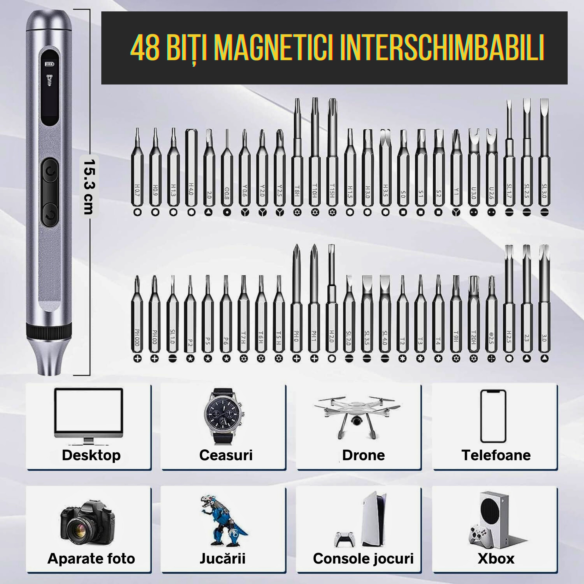 Set Profesional Surubelnita Electrica De Precizie 50 In 1 DiZZen