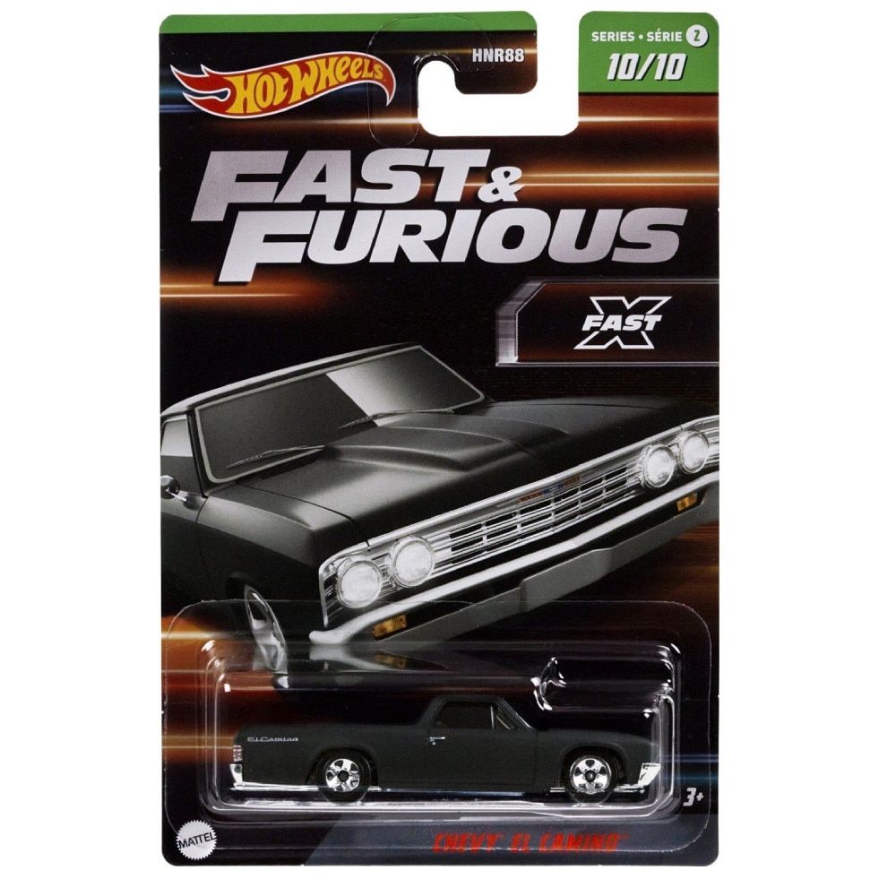 Masinuta Metalica Hot Wheels El Camino Fast Furious Negru Mat